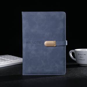 Diario con Copertina Rigida in Pelle PU A5 Personalizzato - Copertina con Strisce Verticali in Rilievo e Segnalibro - Product Image 4