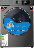 Lave-linge et sèche-linge combinés intelligents 2-en-1 de 14 kg à chargement frontal pour usage domestique