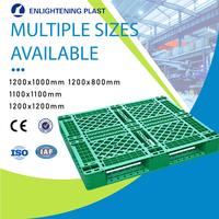 Palette Euro à double face antidérapante avec grille, 6 patins, entrée 4 directions, structure robuste, 100% PP/HDPE vierge, pour stockage de marchandises en entrepôt