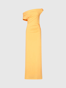 Fabricants en gros OEM ODM Personnalisé Silhouette droite Lavable Encolure asymétrique Bretelle unique torsadée Taille froncée - Product Image 4