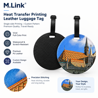 Étiquette de bagage personnalisée en cuir PU OEM, porte-carte d'identité vierge pour sublimation, accessoires de voyage pour valise