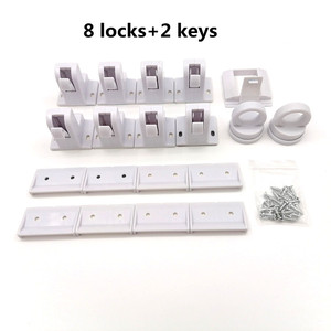 Blocco <span class=keywords><strong>invisibile</strong></span> dell'armadio (8 pezzi con 2 chiavi) Baby Guard e cassaforte per bambini veloce e più semplice <span class=keywords><strong>bambino</strong></span> multiuso - Product Image 4