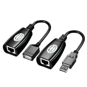 محول تمديدي RJ45 إلى USB rj45 بطول 150 قدم و 50 متر, من النوع A ، محول RJ45 إلى usb ، محول RJ45 إلى USB إلى rj45