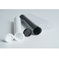 Tubes à ouverture facile résistants aux enfants avec étiquettes personnalisées, tubes en plastique avec pots, couvercles coniques à presser, emballage pour le stockage d'herbes et de fleurs séchées