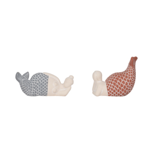 Statuette di Sirena, Scultura Decorativa, Ornamento per Arredamento Costiero, per Bagno, Ufficio, Soggiorno - Product Image 1