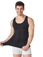 Débardeur de compression amincissant pour homme, gaine sculptante ventre plat, respirant, écologique, sans couture, personnalisable