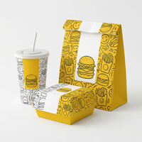 Emballage personnalisé pour la restauration rapide, emballage pour les plats à emporter, boîte à hamburgers, emballage personnalisé pour les ailes de poulet frites, emballage pour les frites