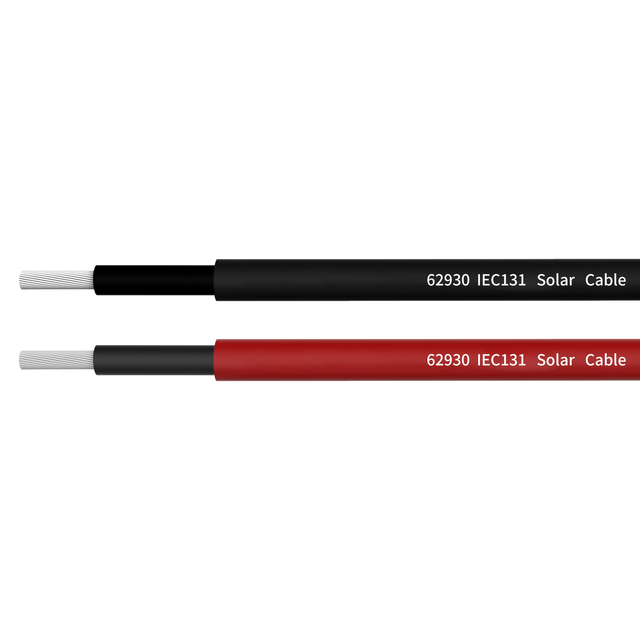 QC Solar 62930 IEC131 Solar Cable 1.5mm 2.5mm 4mm 6mm Solar Panel Cable Photovoltaic Wire Red Black Tinned Copper Cable
