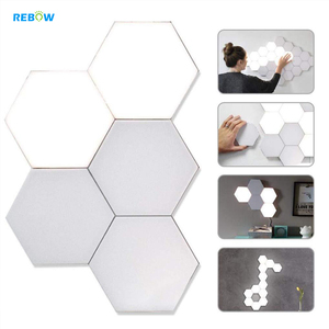 Rebow-<span class=keywords><strong>Luz</strong></span> led nocturna hexagonal quantum, sensor táctil moderno, panal <span class=keywords><strong>de</strong></span> abeja para interior del hogar, envío directo - Product Image 4
