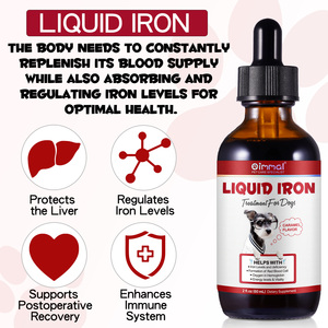 Oimmal Compléments alimentaires à saveur de caramel naturel Supplément <span class=keywords><strong>pour</strong></span> animaux de compagnie Gouttes de fer liquide <span class=keywords><strong>pour</strong></span> <span class=keywords><strong>chiens</strong></span> chats Favorise la santé du sang - Product Image 3