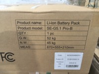Deye SE-G5.1 Pro-B 5.12kWh 51.2V 100Ah Baterai Lithium Iron Phosphate Sistem Penyimpanan Energi Surya CAN RS485 IP20 Rumah Tangga Komersial