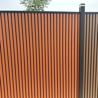 Revêtement mural extérieur moderne en WPC co-extrudé de haute qualité, panneau à lamelles cannelées pour l'extérieur et l'intérieur
