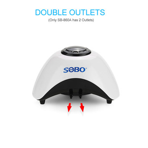 Sobo Sb860a Sb830a 220-240V Tank Zuurstof Stille Beluchter Pomp Verstelbare Dubbele/Enkele Uitlaat Voor Visteelt En Aquaria - Product Image 3