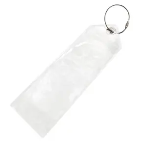 Étiquette PVC étiquette de sécurité transparente conçue pour protéger les étiquettes d'avion de bagages personnalisées pour sac à main porte-cartes d'embarquement