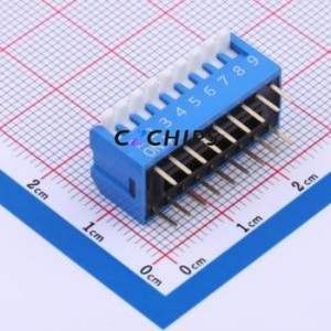 DP-09-B-T DIP Switch Through hole Component (THT) Switch Piano Key Single Pole Single Throw 9-Bit 2.54mm - Product Image 1
