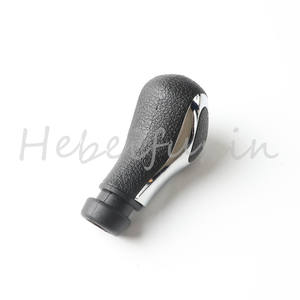 Pomo de palanca de cambios de coche, cubierta plateada de cuero negro, ergonómico, para Peugeot 307, 308, 408, Citroen C2 - Product Image 5