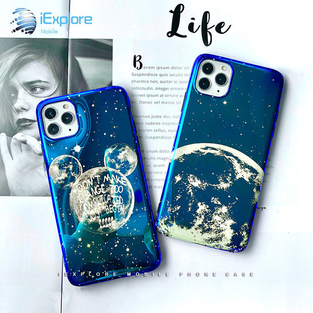 IExplore Manufacturer Fashion Blue Light IMD the Micky Earth World Mobile Phone case for iPhone 17 Pro Max Galaxy S25 Ultra