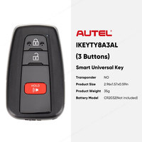 Autel IKEYTY8A3AL IKEY 3 botones Smart Universal Key para Toyota usado con Altra Car Key Programming Copy Machine KM100 IM508S