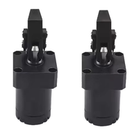 Cylindre hydraulique en acier de petite taille personnalisé Sanjia HLC-FA32, cylindre à levier, placage au chrome dur, pression de 7 MPa, garantie d'un an, noir