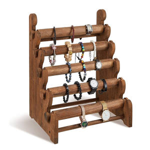 Maison <span class=keywords><strong>Detor</strong></span> rustique 5 niveaux porte-bracelet bracelets montres stockage organisateur en bois bijoux présentoir - Product Image 1