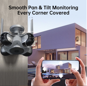 Regis 8K 16MP <span class=keywords><strong>WIFI</strong></span> <span class=keywords><strong>IP</strong></span> CCTV <span class=keywords><strong>Camera</strong></span> 360 độ phát hiện con người ứng dụng xoay bốn ống kính không dây bảo mật mạng hai chiều âm thanh đám mây - Product Image 2