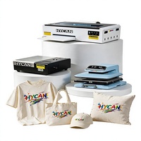 Kit d'imprimante DTF A4 pour débutants, ensemble complet pour le transfert thermique sur textile, imprimante DTF de bureau de petite taille pour les démarcations commerciales à domicile