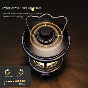 Lampe de tente multifonctionnelle en alliage d'aluminium ABS rechargeable par USB, lanterne de camping d'urgence, étanche IP44, multicolore - Product Image 4