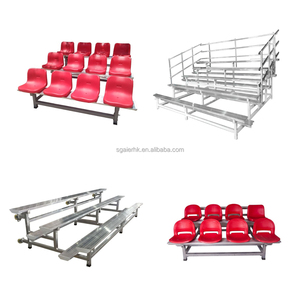Outdoor Sports Bleacher Customized Long <b>Bench</b> Seating Portable Aluminum Gym Bleacher with Backrest - Product Image 2