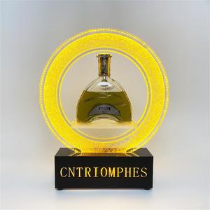 ชั้นวางไวน์ทรงกลมแบบมีไฟ LED ยี่ห้อ Cntriomphe พร้อมฐานโชว์ขวด XO สำหรับใช้ในบาร์หรือคาราโอเกะ - Product Image 2
