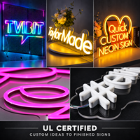 Enseigne néon personnalisable en acrylique, logo lumineux LED néon, panneaux néon personnalisés, RGB animé, télécommande 3D