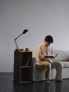 Armoire murale de salon et chambre à coucher en teck massif, style italien, design maître, avec poutres et tenons - Product Image 3