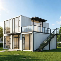Maison conteneur modulaire préfabriquée sur mesure OEM, aménagement personnalisé, ignifuge et étanche, pour usage résidentiel, villa, bureau ou projet.