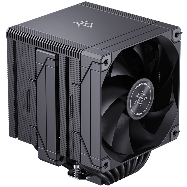 SNOWMAN Quiet CPU Heat Pipe Air Cooler Wide Compatibility for Intel LGA for AMD AM4 Sockets Aluminum & PC Material