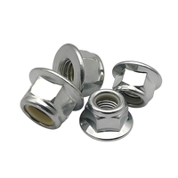 Hex Flange Nuts UNC UNF 1/4-20 3/8-16 5/16-18 1/2-13 5/8-11 3/4 inci baja seng berlapis kuning seng nilon Hex memasukkan mur kunci