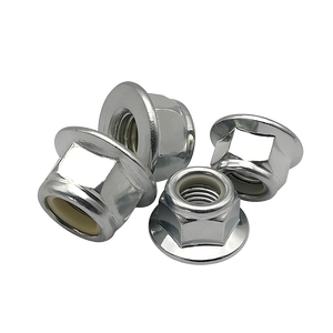 Hex <span class=keywords><strong>Flange</strong></span> Nuts <span class=keywords><strong>UNC</strong></span> UNF 1/4-20 3/8-16 5/16-18 1/2-13 5/8-11 3/4 inci baja seng berlapis kuning seng nilon Hex memasukkan mur kunci