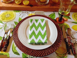 Assiettes de présentation en lin texturé 13 pouces pour mariage, <span class=keywords><strong>fête</strong></span> disco, rangement domestique, style rustique, vente en gros, beige, bambou, pour table à manger - Product Image 6