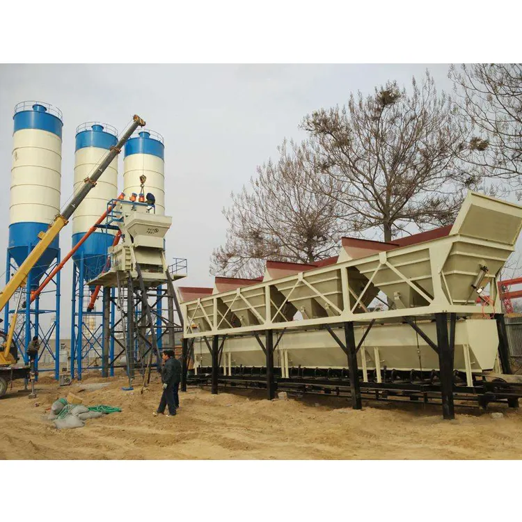 Capacity 25 Cubic Meter Per Hour Used Mobile Concrete Batching Plants
