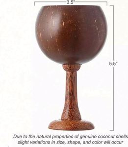 Decoraciones, Vajilla, Copa de Vino de Cáscara de Coco, Tazón de Coco - Product Image 3