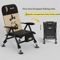 Chaise de pêche pliante professionnelle tout-terrain réglable et inclinable avec sac à dos portable pour la vente en gros