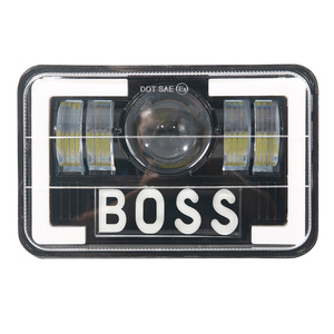 Phares à lampe carrée de 5 pouces phare de voiture oeil d'ange modèle <span class=keywords><strong>Boss</strong></span> pour moto Harley Honda Yamaha Compatible avec Wrangler - Product Image 1