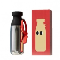 Bouteille d'eau en acier inoxydable personnalisée avec logo, 520 ml, double paroi isolée, avec couvercle et paille, portable pour les sports de plein air, la salle de sport, la randonnée