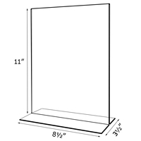 Support de Présentation de Table en Acrylique en Forme de L ou de T pour Panneaux, Menus, Mariages, Formats A4, A5, 8,5 x 11