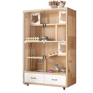 Elegante y moderno nido de gato para exteriores, cómoda Casa de Interior de madera maciza para gatos con cierre de botón, casas y muebles para <span class=keywords><strong>mascotas</strong></span>, jaulas de animales - Product Image 5