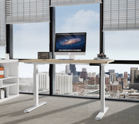 Bureau de jeu ergonomique à trois niveaux avec double moteur pour ordinateur et mobilier de bureau