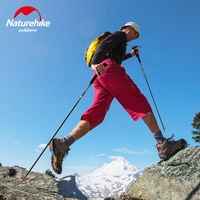 Naturehike — bâtons d'alpinisme en Fiber de carbone ultralégers ST08, 4 nœuds, pour le Trekking sur piste