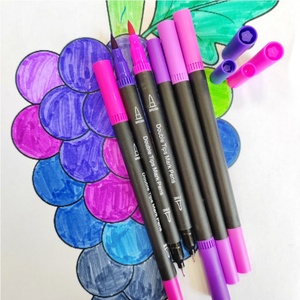 Marcador permanente de doble punta de 120 colores, punta fina y cepillo suave, marcador de punta, logotipo personalizado, embalaje, dibujo para niños - Product Image 2