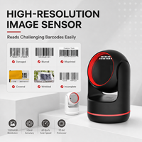 Escáner de Código de Barras Omnidireccional, Compatible con Códigos 1D/2D, Escaneo Continuo a 60 fps, Escáner de Código de Barras de Escritorio para Comercio Minorista y Supermercados