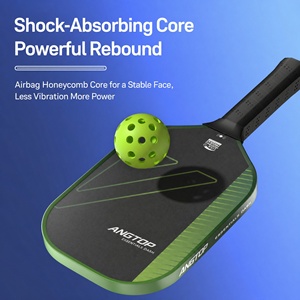 ANGTOP Raquette <span class=keywords><strong>de</strong></span> pickleball en fibre <span class=keywords><strong>de</strong></span> carbone 220g, noyau en nid d'abeille, raquettes légères, protection <span class=keywords><strong>de</strong></span> bord en TPU, poignée antidérapante pour jeu en extérieur - Product Image 4