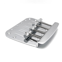High Mass Bass T-Shape Bridge 98x95MM-17.5 Chrome Heavy Duty Fixed Bridge Steel Roller Saddles for Bass Guitar