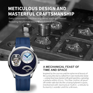 Fabricant de montres automatiques mécaniques à tourbillon vertical sur mesure OEM, acier inoxydable 316L, saphir, marque privée. - Product Image 2